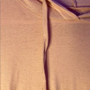 A long sleeve Pink hoodie shirt.